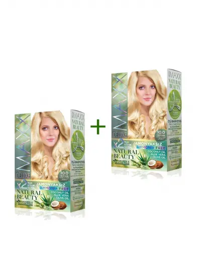 2 Paket Natural Beauty Amonyaksız Saç Boyası 10.0 Açık Sarı