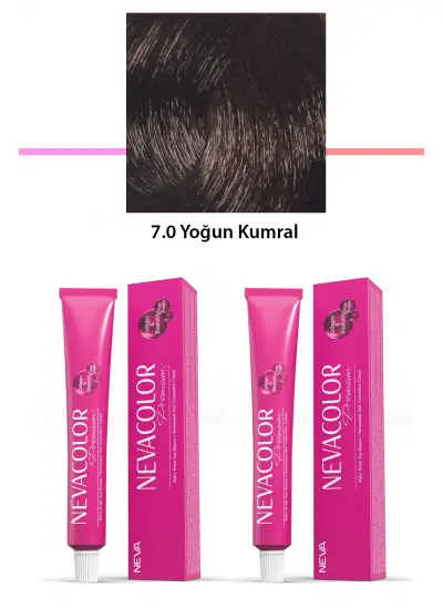 2 li Set Premium 7.0 Yoğun Kumral - Kalıcı Krem Saç Boyası 2 X 50 g Tüp