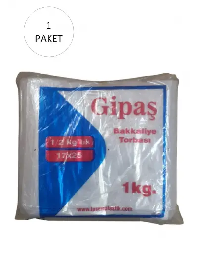 Bakkaliye Naylon Torba 1'kg lık 20x30 cm 1 Paket (Takriben 360 Adet)