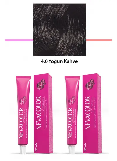 2 li Set Premium 4.0 Yoğun Kahve - Kalıcı Krem Saç Boyası 2 X 50 g Tüp