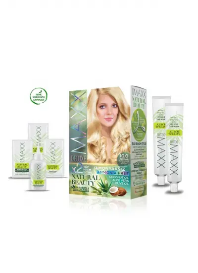 2 Paket Natural Beauty Amonyaksız Saç Boyası 10.0 Açık Sarı