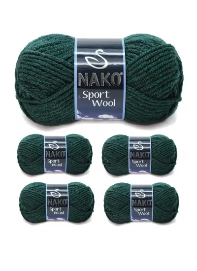 5 Adet Sport Wool Atkı Bere Ceket Yelek Örgü İpi Yünü No: 1873 Şişedibi