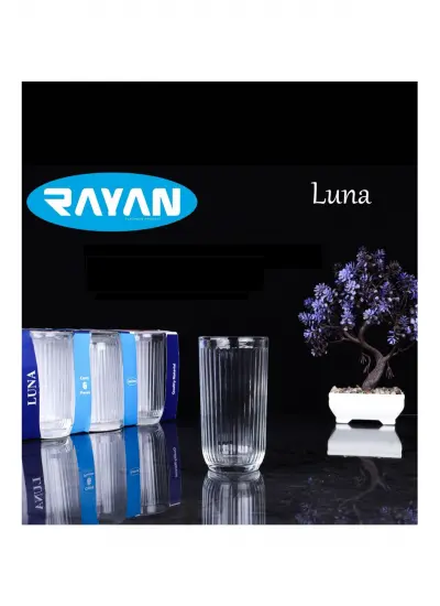 Rayan Luna 6'lı Çizgili Su Bardağı