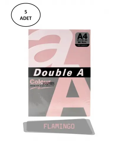 Double A Renkli Fotokopi Kağıdı 5x100 Lü A4 80 Gr Flamingo