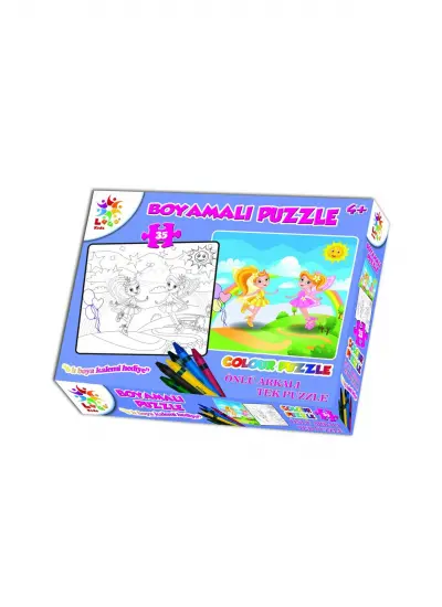 Boyamalı Puzzle Kız Ön Arka