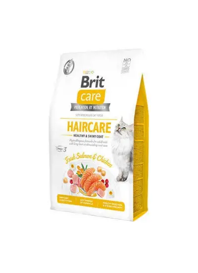 Brit Care Haircare Hypo-Allergenic Deri ve Tüy Sağığı için Tahılsız Yetişkin Kedi Maması 7kg