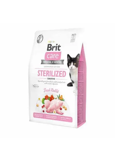 Brit Care Hipoalerjenik Sterilized Sensitive Tavşanlı Tahılsız Kısırlaştırımış Kedi Maması 7 Kg