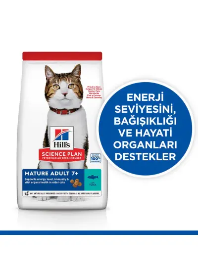 Hills Mature +7 Ton Balıklı Yaşlı Kedi Maması 1,5 Kg