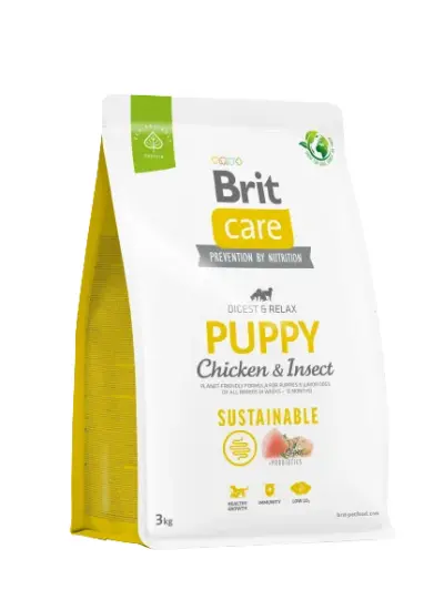 Brit Care Puppy Digest & Relax Tavuklu Larva Proteinli Yavru Köpek Maması 3 Kg